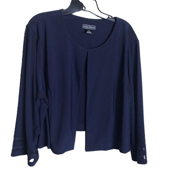 NWOT Jessica Howard Woman's Navy Dress &Jacket Lace‎ On Hem And Sleeves Size 20W - Picture 6 of 11